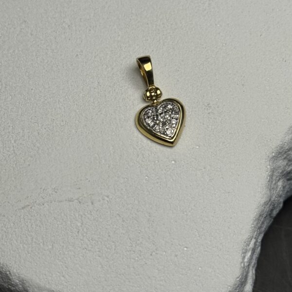 Cuore oro giallo e zirconi